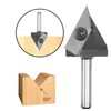 2pcs Carbide Insert Cutters 27x9x1.5mm, for Replacement Inserts V-Groove 60-Degree