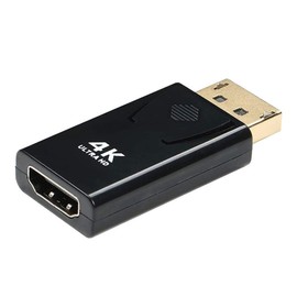 DP to HDMI Adapter, Vultic 4K UHD [Displayport to HDMI] Gold Plated Male to Female Active Video Converter Adapter (Black)