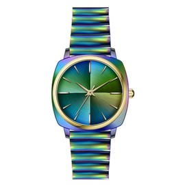 Women Watch Rainbow Watch Square Watch Metal Bracelet Watch