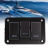 3 Gang Rocker Switch Panel Waterproof Pre Wired Aluminum Alloy