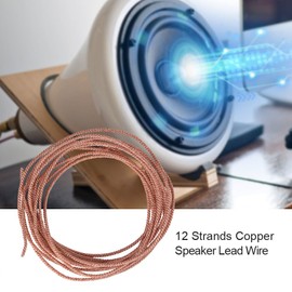 Zer one Speaker Wire s Subwoofer Wire Cable Repair 12 Strands Braided Pure Copper Wire(2M) for Speaker Repair Wire