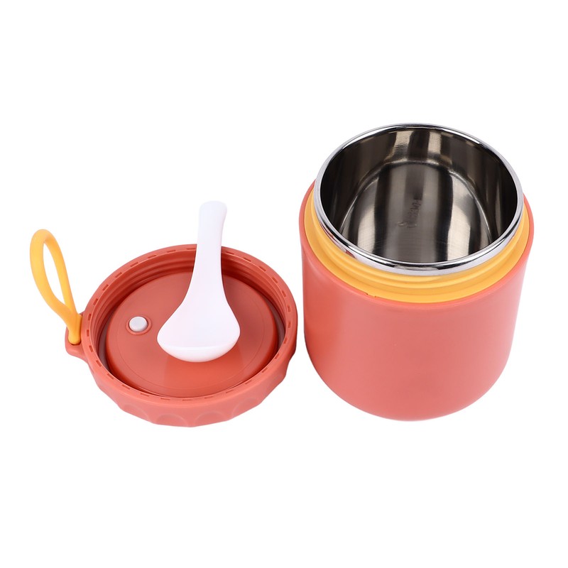 Insulated Food Container Jar Red 400ml Stainless Steel Leakage Proof