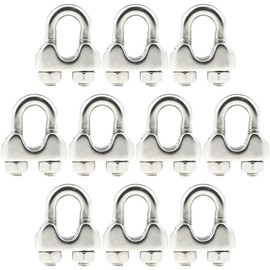 NOTRICKT WRC-04 M5 ワイヤーロープクリップ ステンレス鋼, ワイヤロープの端末加工に用 [10本入]