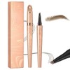 Microblading Eyebrow Pencil, 3D Waterproof 4 Tip Microblading Eyebrow Pen, Natural Gap Filling Eyebrow Makeup Long-Lasting Fine Stroke Eye Brow Pen for Women Last All Day (Light Brown*1)