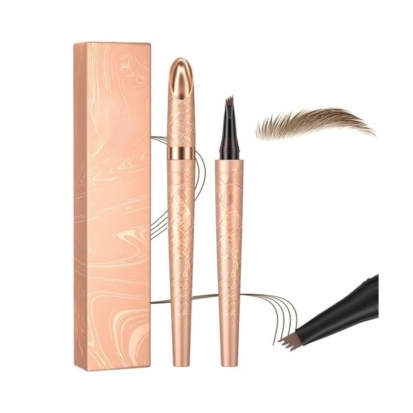 Microblading Eyebrow Pencil, 3D Waterproof 4 Tip Microblading Eyebrow Pen,