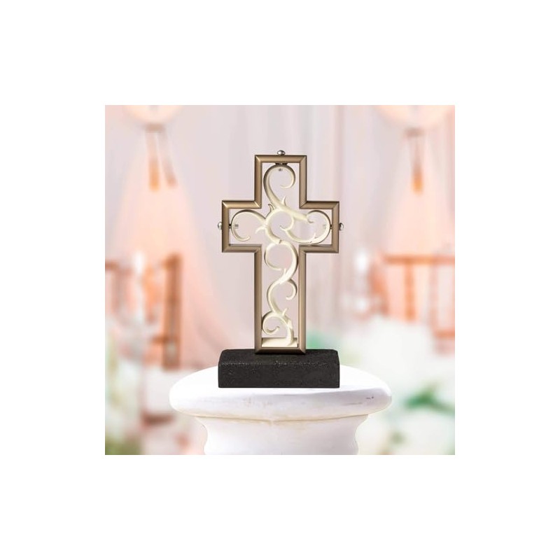 Unity Cross® Metallic Platinum & Pearl White; Unity Candle Unity