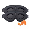 Ainkou 2pcs Black 3D Sleep Eye Masks, No Eye Pressure