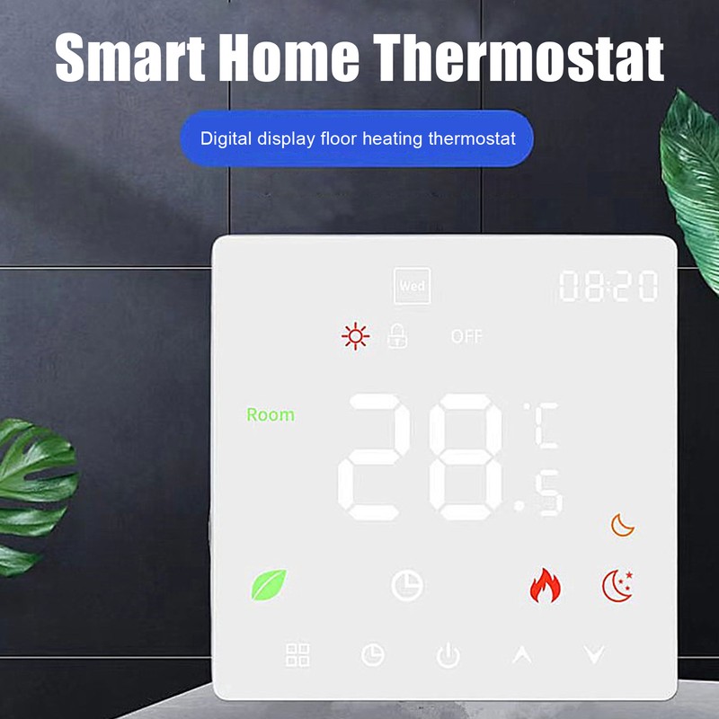 Smart Thermostat Touch Screen Programmable Floor Heating Thermostat for Gas