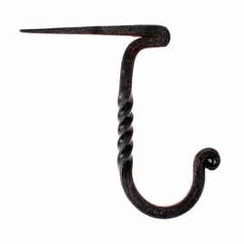 Pera Peris Heavy Duty Steel Nail End Wall Hook Hand Forged Coat Hook Wall Mount Medieval LARP Viking Warehouse Life 9 x 10 cm