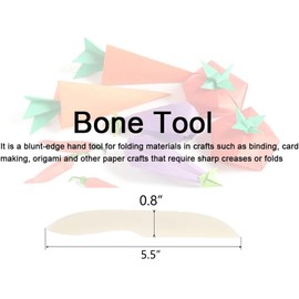 Bone Folder Paper Creaser Crafting Scoring Creasing Scrapbooking Origami Tool for Paper Craft Cards Making Folding Score Board (100% Cattle Bone)