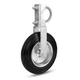 Iron Forge Tools Fence Gate Wheel for Metal Swing Gates - 8 Inch Under Mount Farm Gate Wheel and Hardware, for Metal Tube, Caster, and Support Wheel