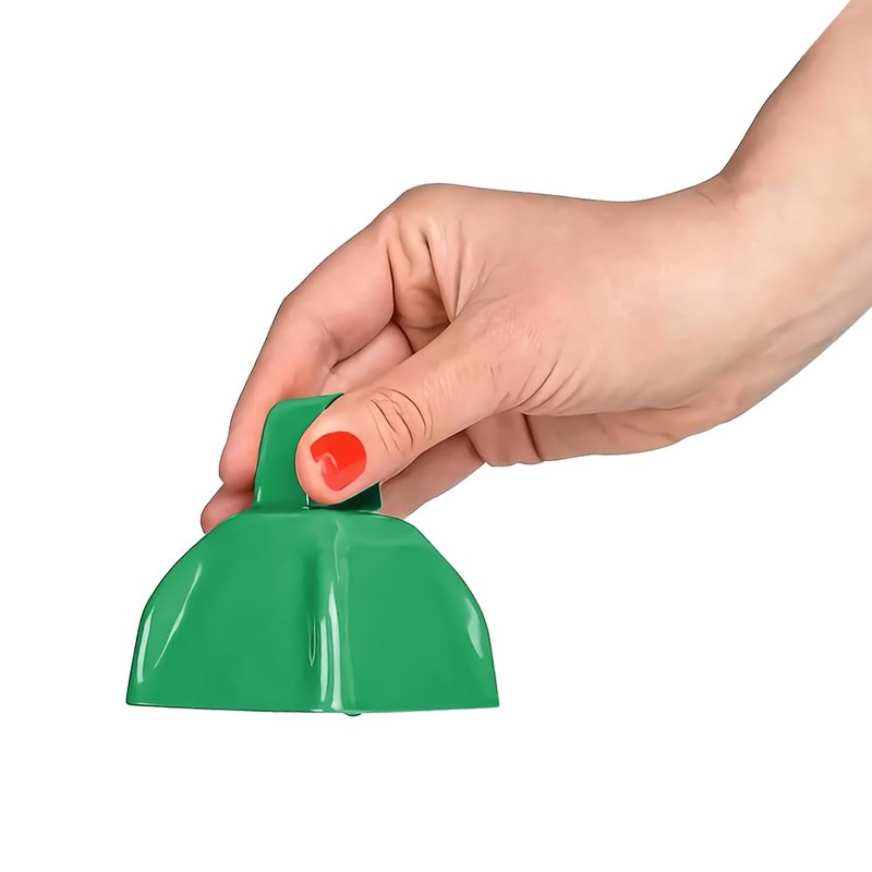 Green Metal Cowbell - 12 Pack