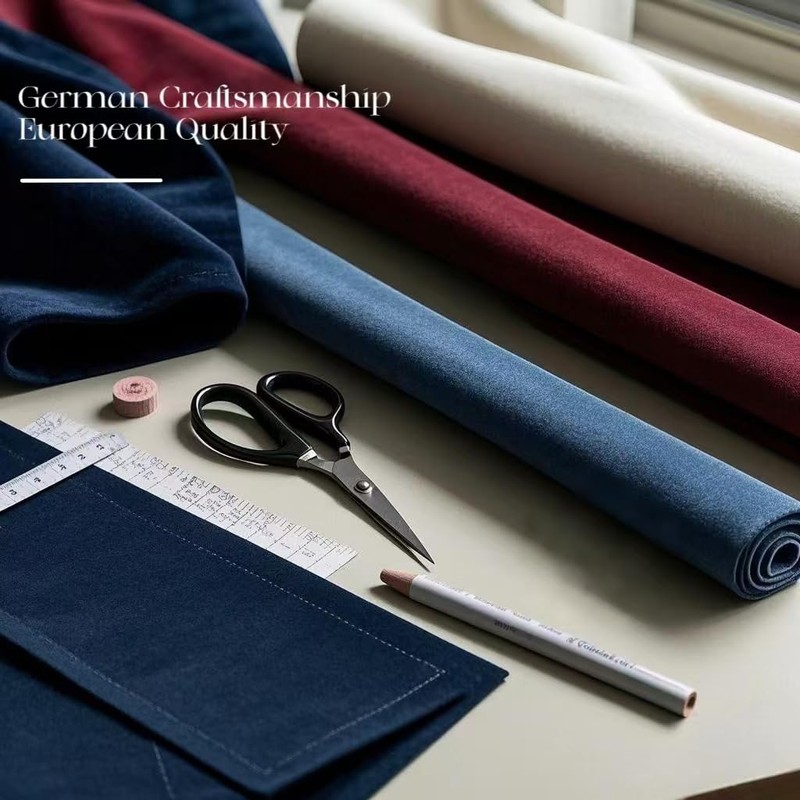SMILETIME Sky Blue 52 x 96 in Long Velvet Curtains