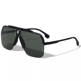 Sunglasses Men Designer Fashion Square Model Dark Green Lens UV Protection Gafas