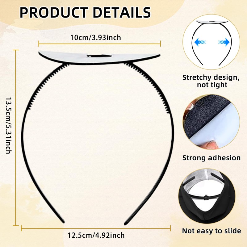 LQTSLFM Bachelor Hat Headband, Graduation Hat Headband Insert, Black, Graduation