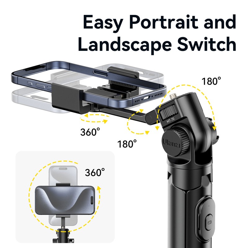 Universal Ulanzi MT-70 Portable Selfie Stick Tripod with Remote for