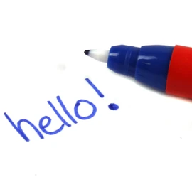 4x Blue Ink Handwriting Pens - Smooth Flow Kids/Childrens School Stationery
