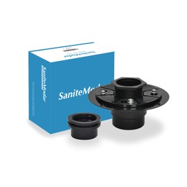 SaniteModar 2-in ABS Shower Drain Base can be Used with Any Size of Square and Linear Floor Shower Drain,It is Equipped with Threaded Joints and Rubber Joints