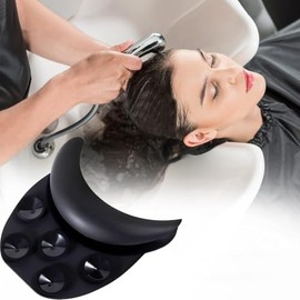 Neck Cushion with 5 Suction Cups - Shampoo Buddy Hair Washing Aid for Salon & Home Use, Portable Head Support Pillow for Bath, Travel & Hair Care