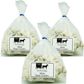 Amish Home Made Candies - Three 8 oz. Bags (White Pecan Clusters)