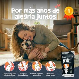 Waggys NAD+, Suplemento Antiedad y Longevidad para Perros, 60 pzs