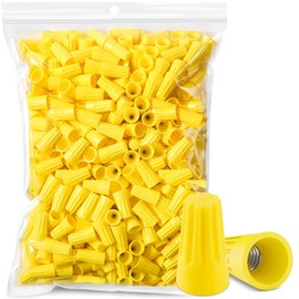 Crweety 600PCS Wire Connectors Nuts 18-12 AWG Electric Wire Caps Insulating Insert Twist Electrical Wire Connectors Yellow Wire Assortment Nuts for Quick Connection