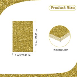 Eszeoee 2 Pack 8'' x 12'' Glitter Gold Acrylic Sheet, 3mm Thick Acrylic Plexiglass Boards for Laser Cutting and DIY Craft Projects
