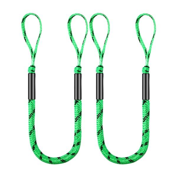 2 Pcs Boat Bungee Dock Lines, 4 Feet Mooring Rope