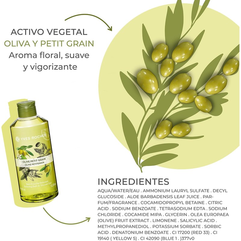 Yves Rocher Gel de ducha corporal oliva & flor de