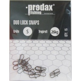Predax Duo Lock Snap - 15 Snaps, Size/Load Capacity: Size S / 26 kg