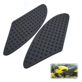 LONGHAO 2 x Motorcycle Tank Pad Black 3D Non-Slip Rubber Protection Sticker Universal for Honda Suzuki Kawasaki CBR1000RR & Motorcycles with Metal Tank (Black)