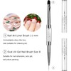 Ycyan 1Pcs Dual-ended Nail Design Brush Rhinestone Handle UV Gel