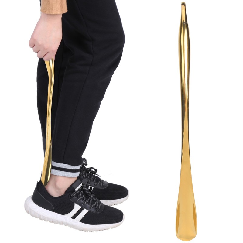 Shoe Horn Aluminum Alloy Long Durable Wavy Handle Shoes Convenient