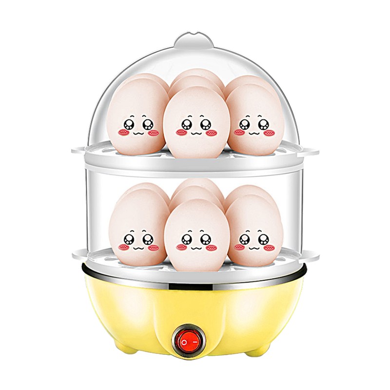 Double Layer Egg Cooker 14 Egg Capacity Hard Boiled Egg
