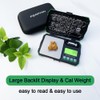 TOPWEIGH Pocket Scale, Dual Powered, Precision Gram Scale with Zipper