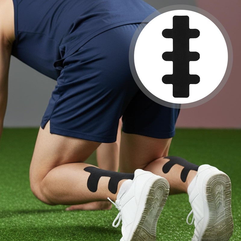 12Pcs Precut Achilles Tendonitis Kinesiology Tape, Achilles Tendon Ankle Tape,