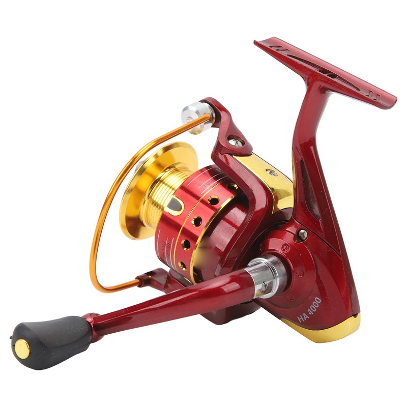 8 Bearing Fishing Spinning Reel Red Color 5.2:1 Gear Ratio