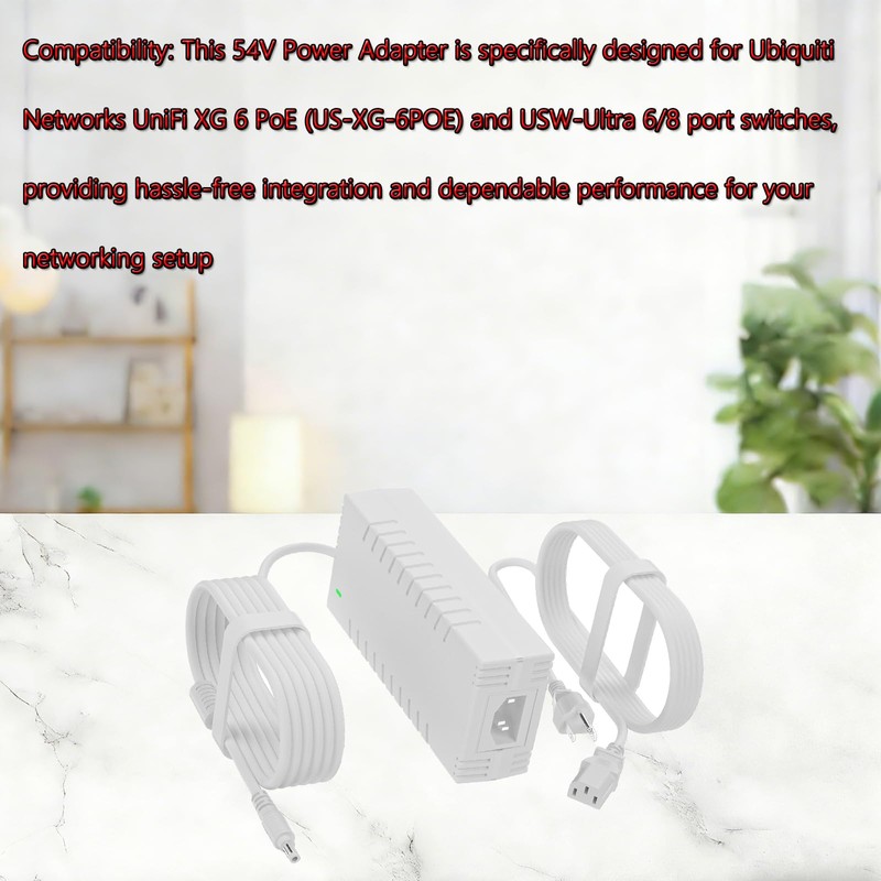 54V 210W Power Adapter（White） 3.9A Output for Ubiquiti UniFi XG