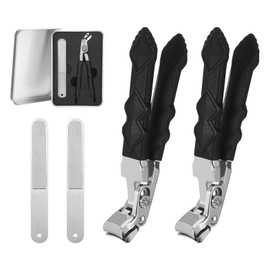 2 Pcs Lux German Nail Clippers for Men,Nail Clippers for Seniors,Angled Head Toenail Clippers for Thick Nails,Wide Jaw Opening Fingernail Nail Clippers,Anti-Splashing Toenail Nail Clippers