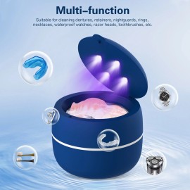 LIFEES Dental Ultrasonic UV Cleaning False Teeth Aligner Retainer Mouth Guard - black