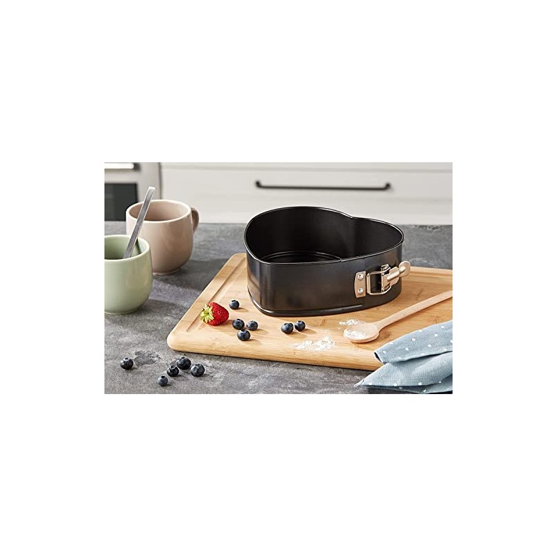 Ibili 826022 - Molde desmontable antiadherente Corazón Moka 22 cm