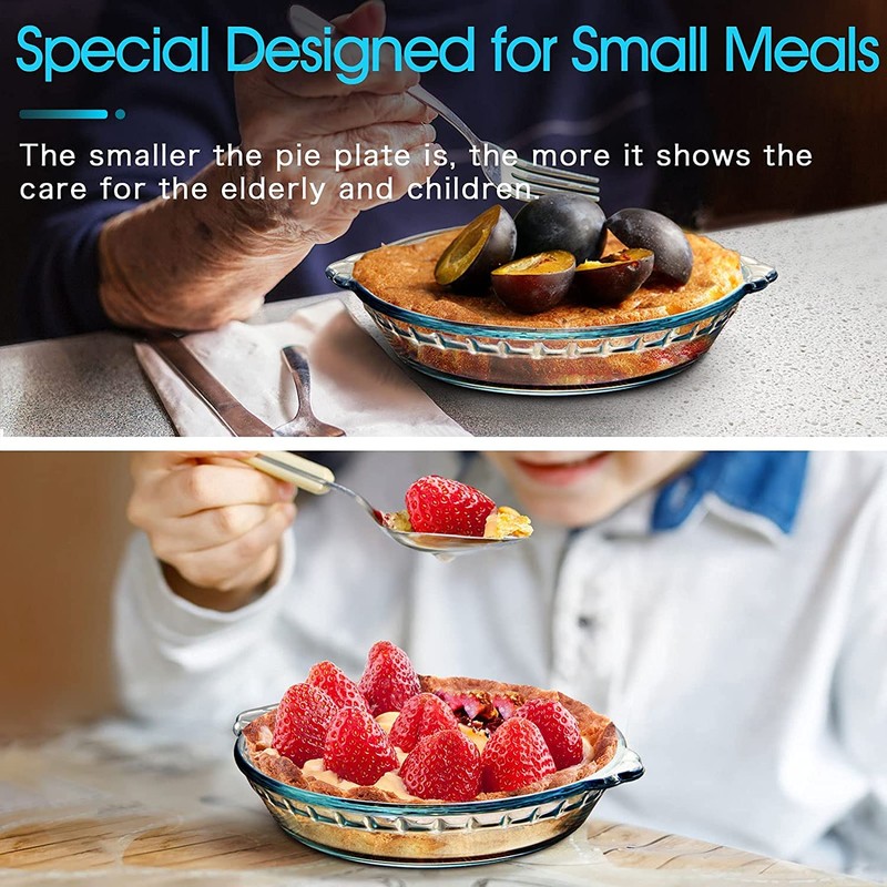 karadrova Small Glass Pie Mould with Handles 16 cm 550