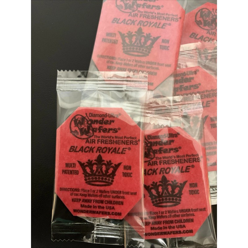 Wonder Wafers Individually Wrapped Car Freshener Black Royale 15 Count