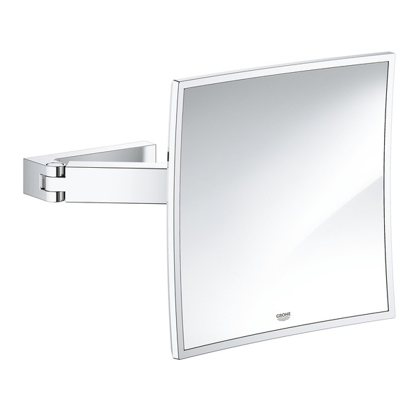 Grohe 40808000 Selection Cube Cosmetic Mirror, Starlight Chrome