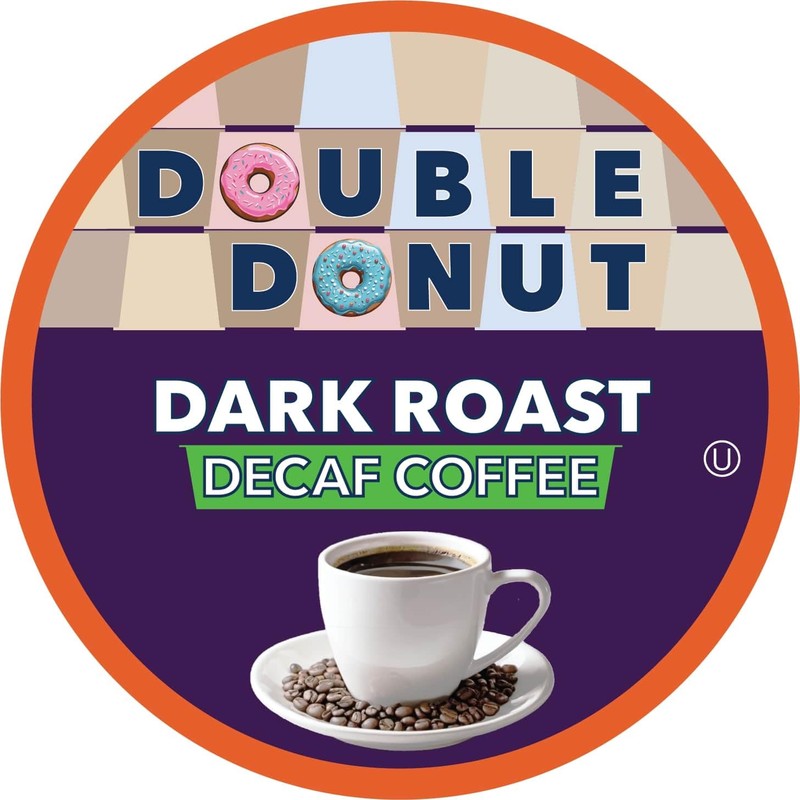 Double Donut Decaf Extra Bold Blend Dark Coffee pods, Dark