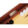 16-inch Premium Backgammon Set - Desert Brown Board - White