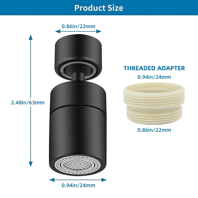 Tap Sprayer Attachment for Kitchen Sink Tap end Nozzle Extension