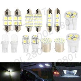 realtop3 14x LED Car Interior Kit for Map Dome License Plate Lights Lamp White Bulb