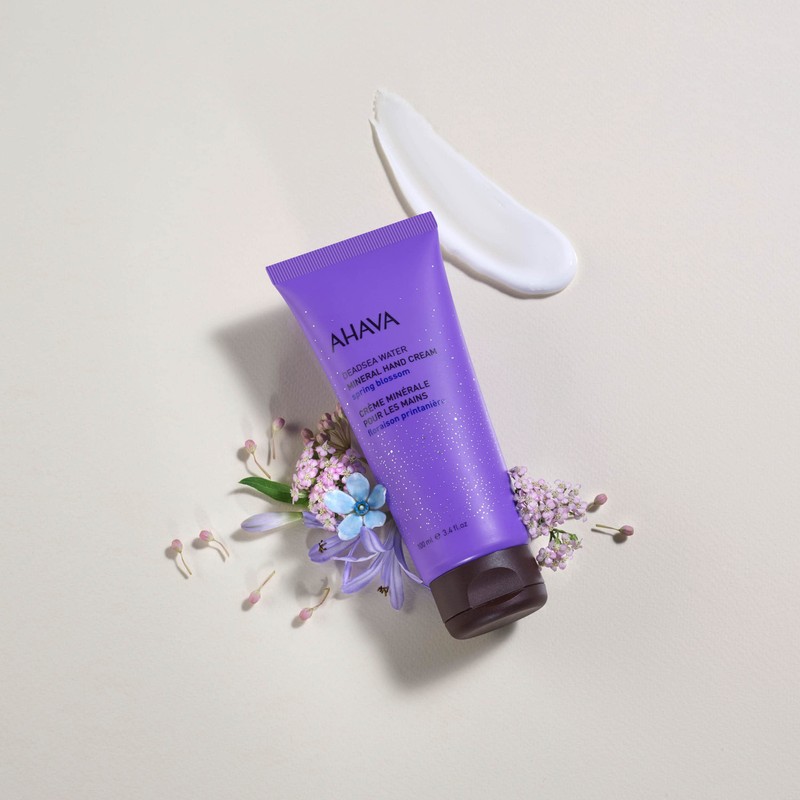 AHAVA Dead Sea Water Mineral Hand Cream, Spring Blossom -