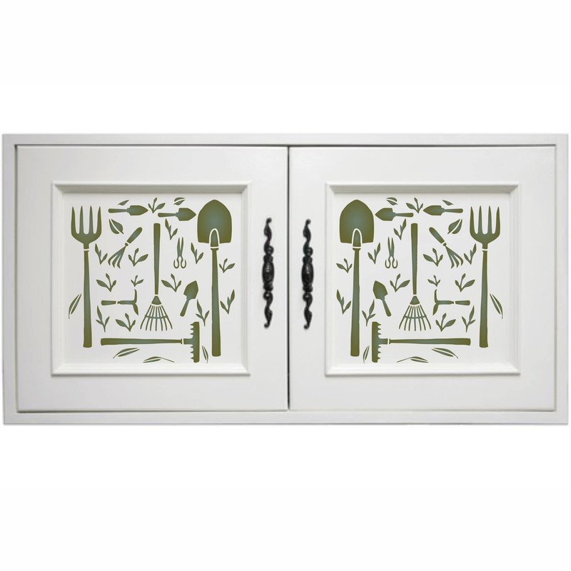 Garden Tools Stencil, 10 x 10 Inch (L) - Hoe